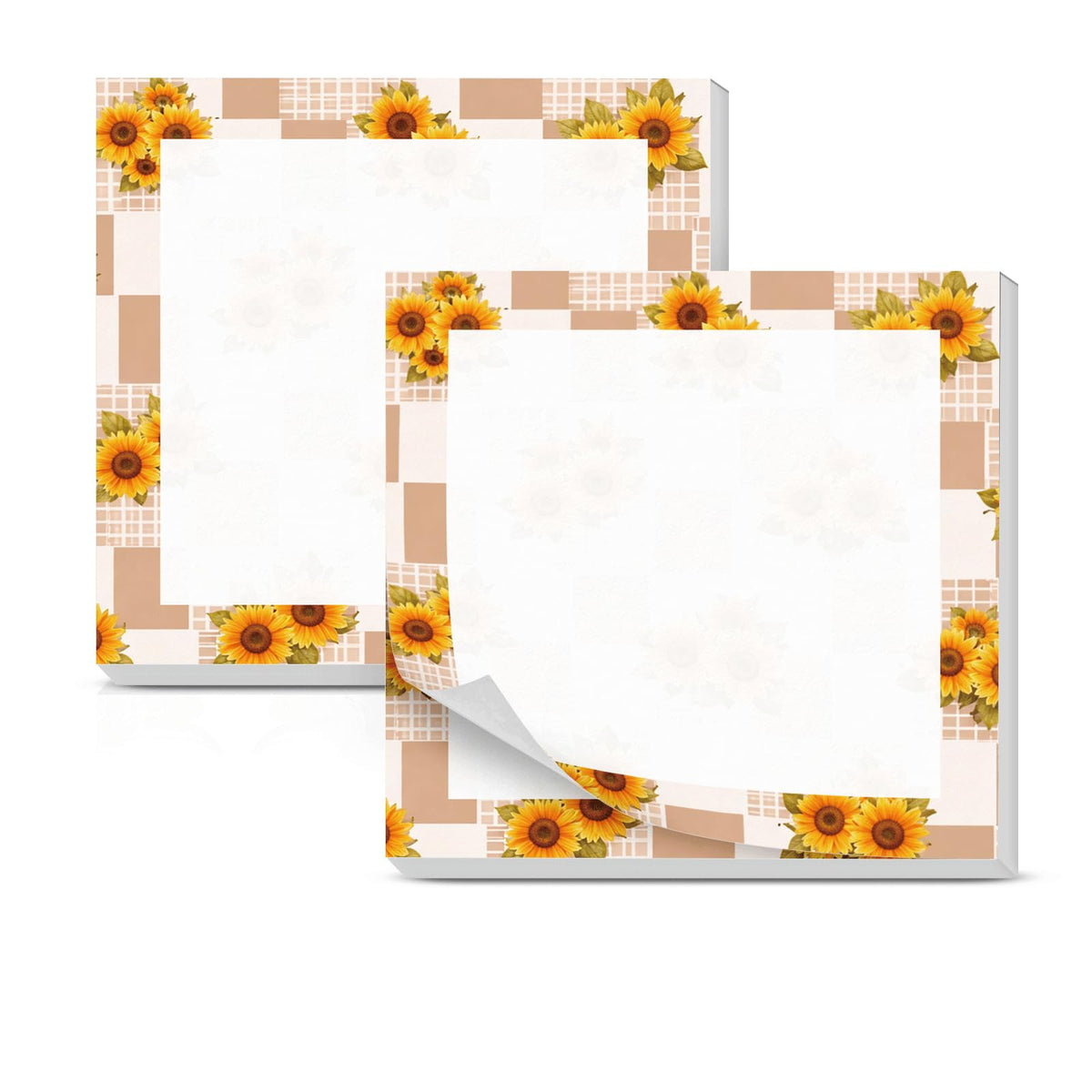 Cute Sticky Notes 3 x 3 Inch, 2 Pack Sticky Note Pads, 50 Sheets Per Pad, Self Stick Memo Pads for Office Supplies, School Supplies, Home Office Pink Bow
