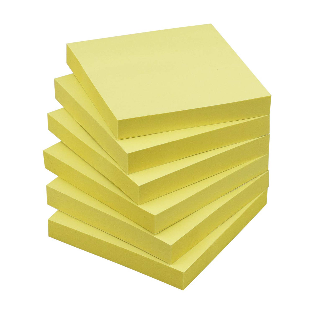 OSBOO Sticky Notes 3x3 with Bright Colors, 6 Pads 100 Sheets/Pad (Yellow)