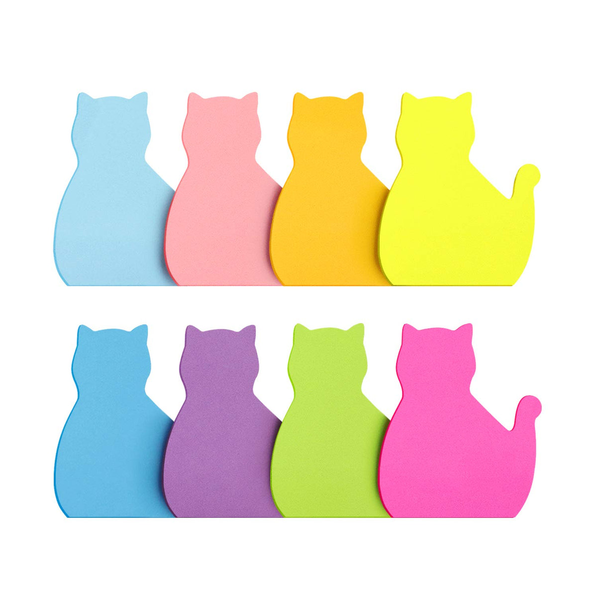 SIMONA Cat Shape Sticky Notes 6 Pads, 450 Sheets
