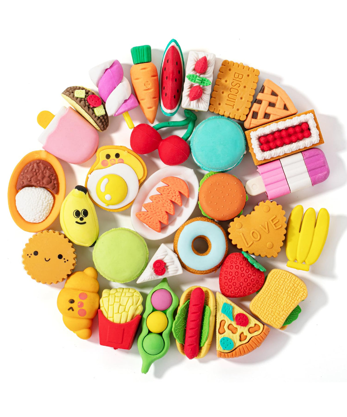 Mr. Pen- Mini Food Pencil Erasers Toy Set, 30 pcs
