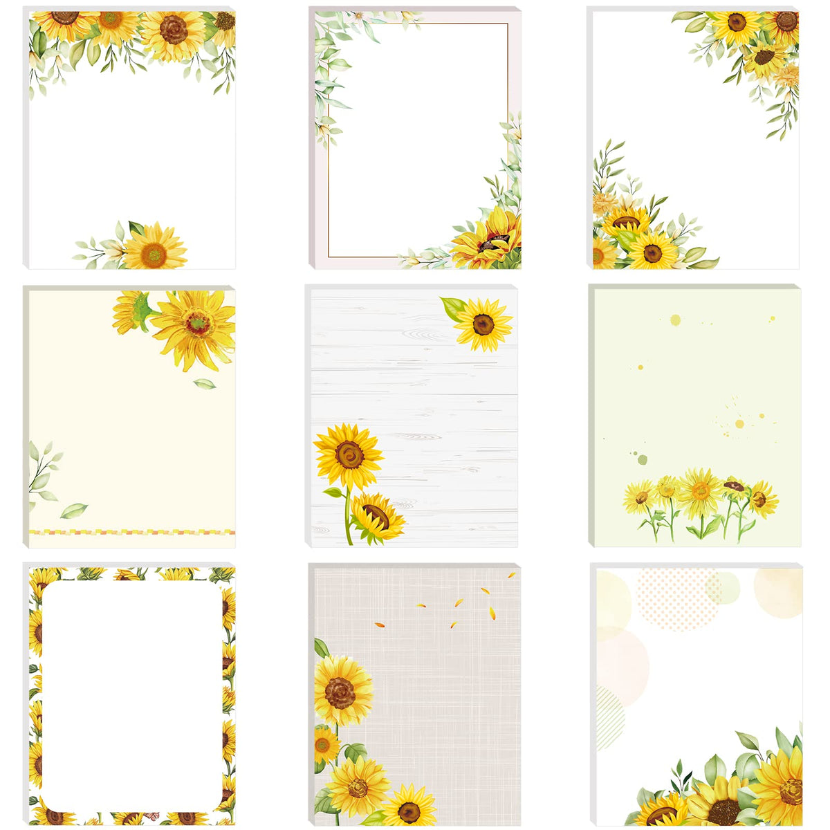 Sabary 9 Pads Cute Sticky Notes 3.15 x 3.94 Inch for School