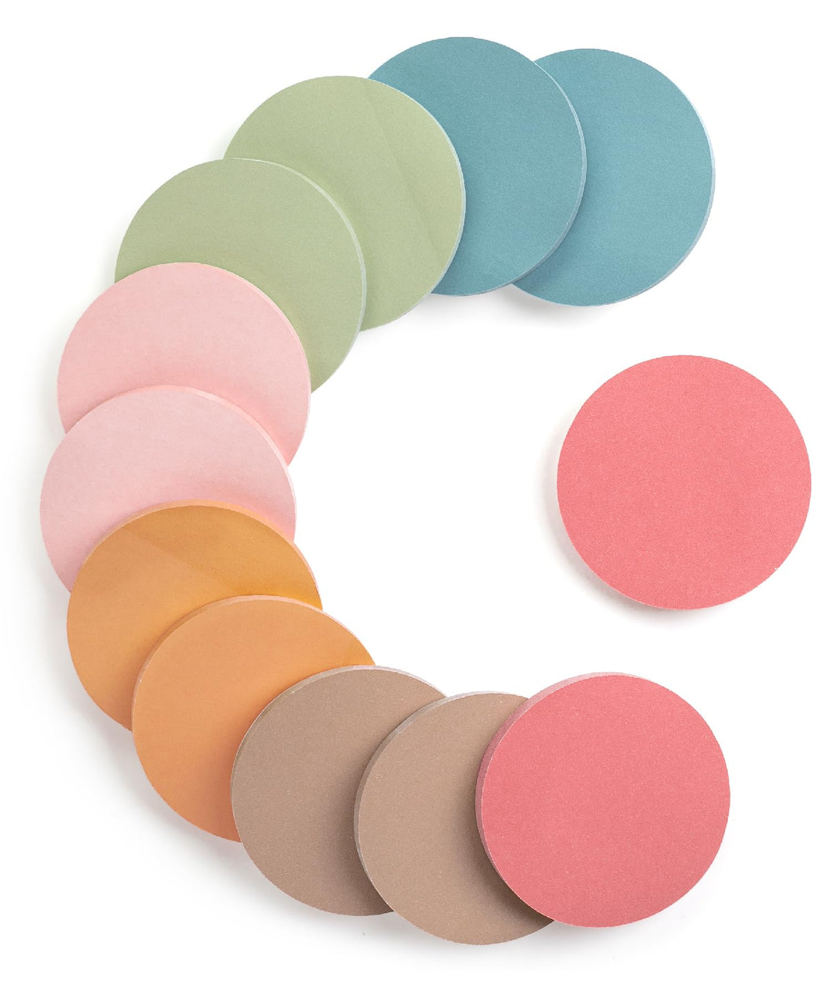 Mr. Pen- Round Sticky Notes, 2.8" Diameter, 12 Pads, 720 Sheets, Colorful