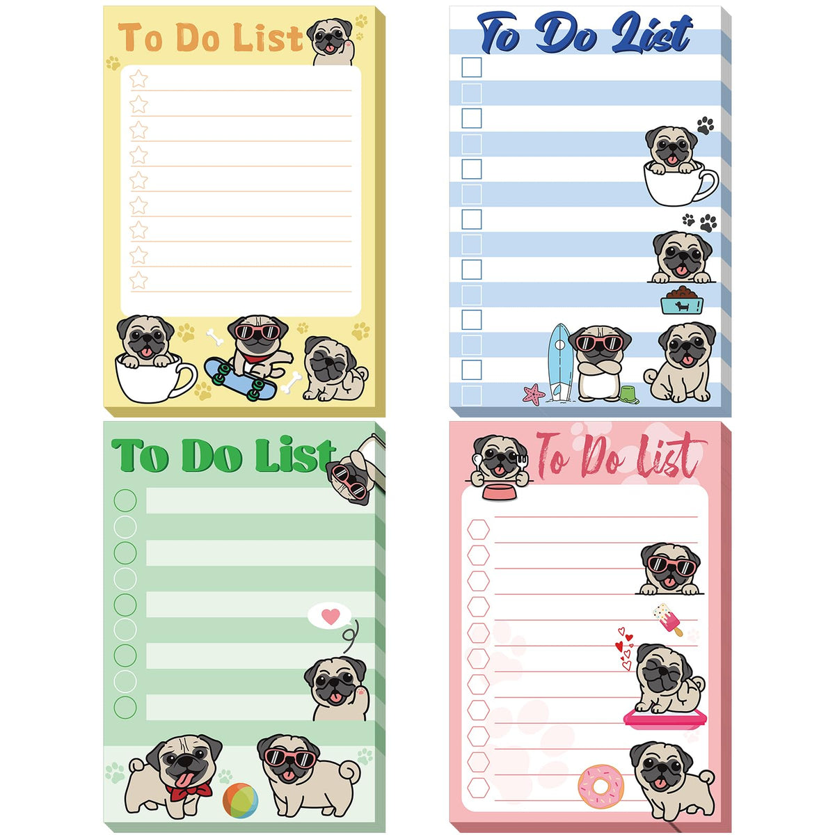 Geyee 4 Pads Chicken Sticky Notes 4" x 6" Funny Animal Sticky Notes
