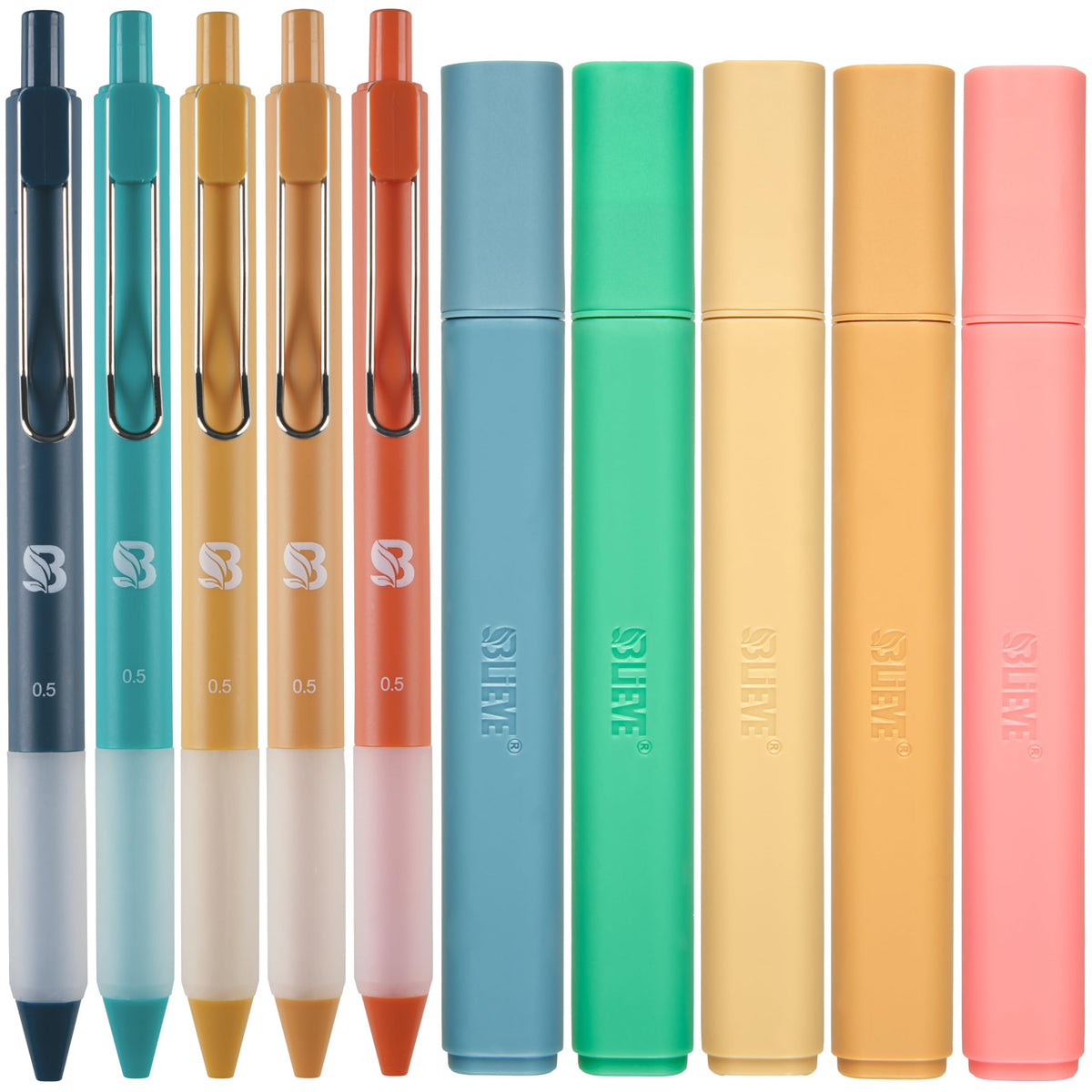 BLIEVE - Bible Journaling Kit With Gel Highlighters And Pens No Bleed, Scripture Markers and Pencils Supplies, Stencils Planner Set For Coloring Journal Art Illustrated By Faith Christian Gifts 24pcs