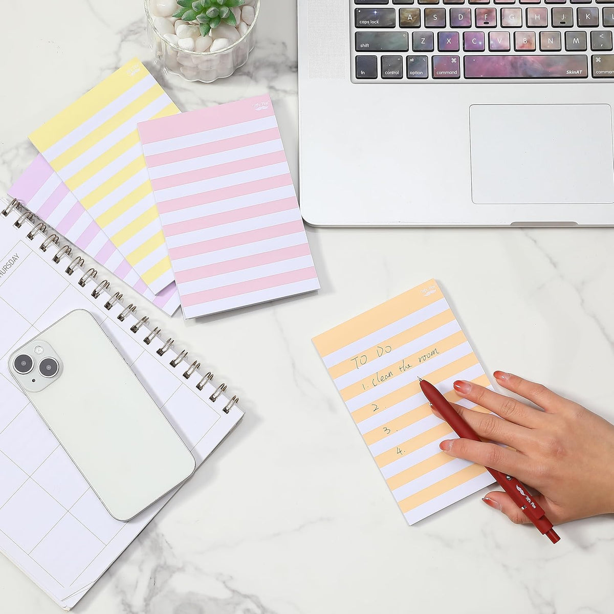 Mr. Pen- Lined Sticky Notes, 4" x 6", 6 Pads, 45 Sheets/Pad