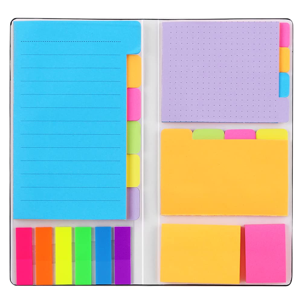 Hommie Cat Sticky Notes Set, Cute Sticky Note Animal Divider Tabs Bundle Writing Memo Pads Page Marker, Sticky Notes Pads for Cat Lovers Kids Office School Supplies Creative Gifts