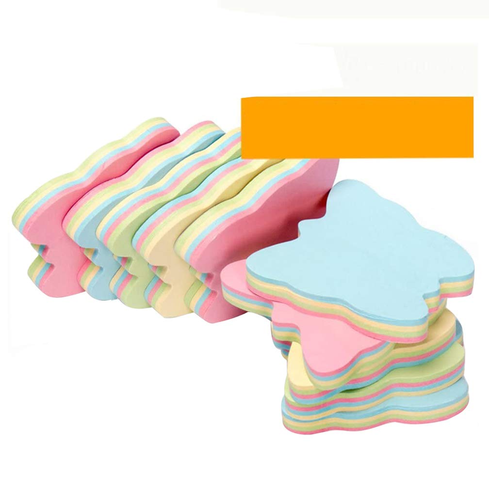 ZCHING Sticky Notes Self-Sticky Notes,100 Sheets/Pad, 10Pads/Pack in Box,Easy to Post for School, Business, Family,Great Office Supplies (Flower Shape)