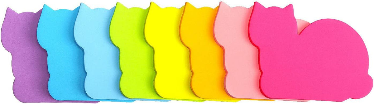 SIMONA Cute Cat Sticky Notes 8 Pads, 600 Sheets