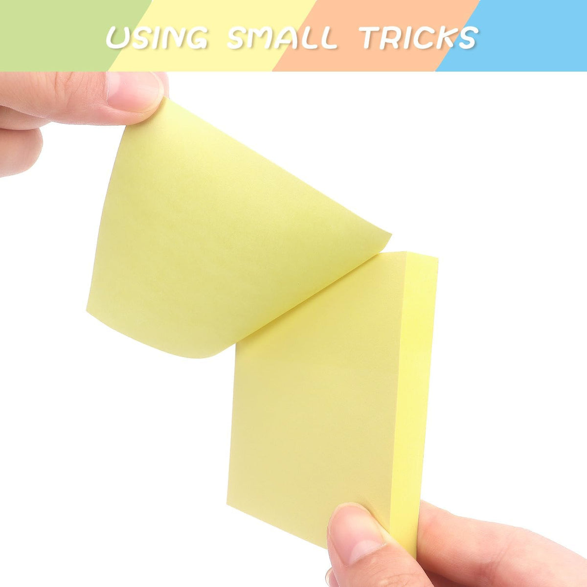 OSBOO Sticky Notes 3x3 with Bright Colors, 6 Pads 100 Sheets/Pad (Yellow)