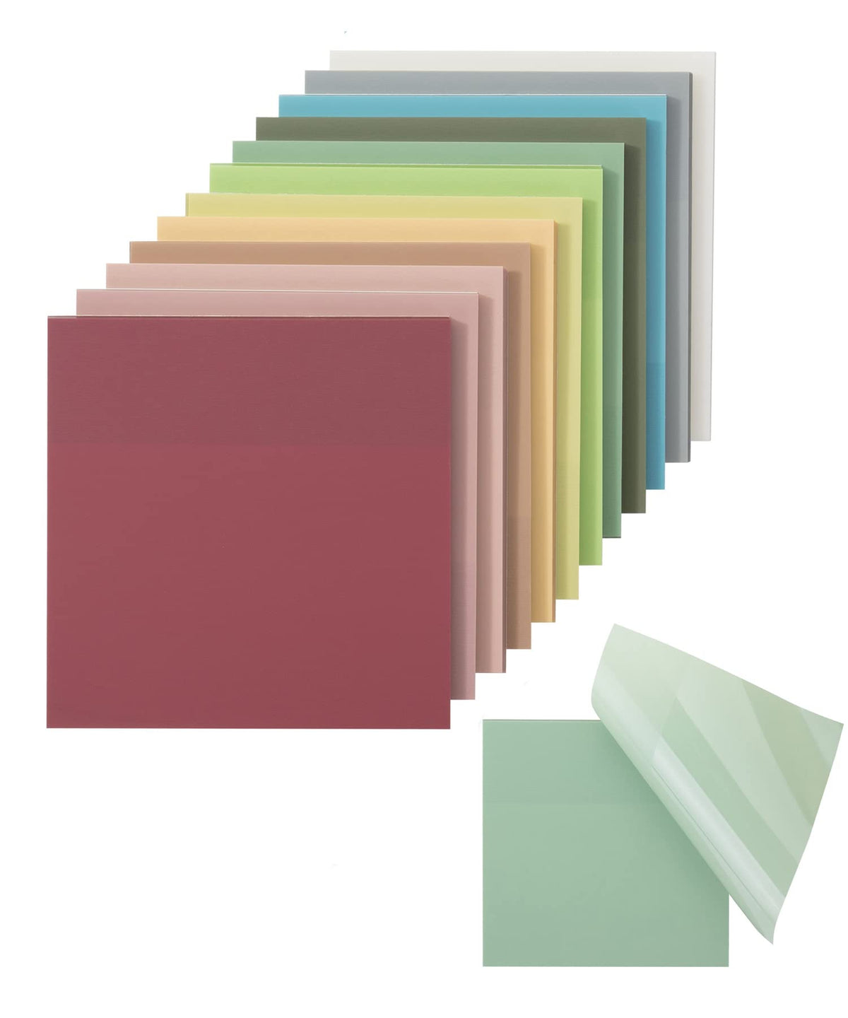 Mr. Pen- Transparent Sticky Notes, 3" x 3", 12 Pads, 600 Sheets