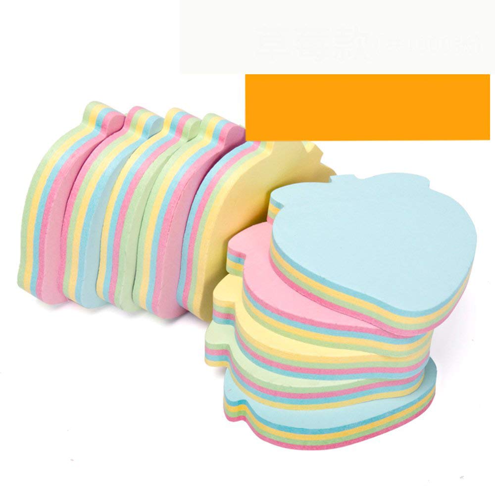 ZCHING Sticky Notes Self-Sticky Notes,100 Sheets/Pad, 10Pads/Pack in Box,Easy to Post for School, Business, Family,Great Office Supplies (Flower Shape)