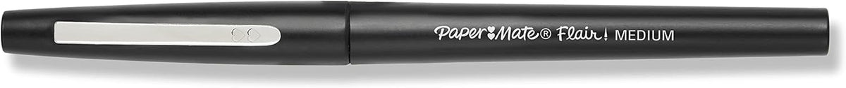 Paper Mate Flair Felt Tip Pens, Medium Point (0.7mm), Black, 2 Count