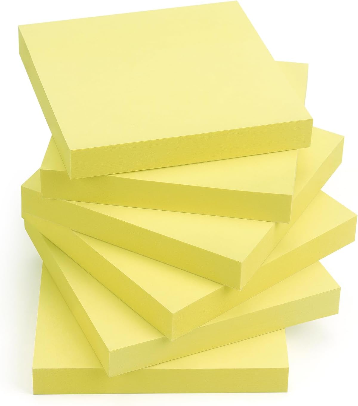 OSBOO Sticky Notes 3x3 with Bright Colors, 6 Pads 100 Sheets/Pad (Yellow)