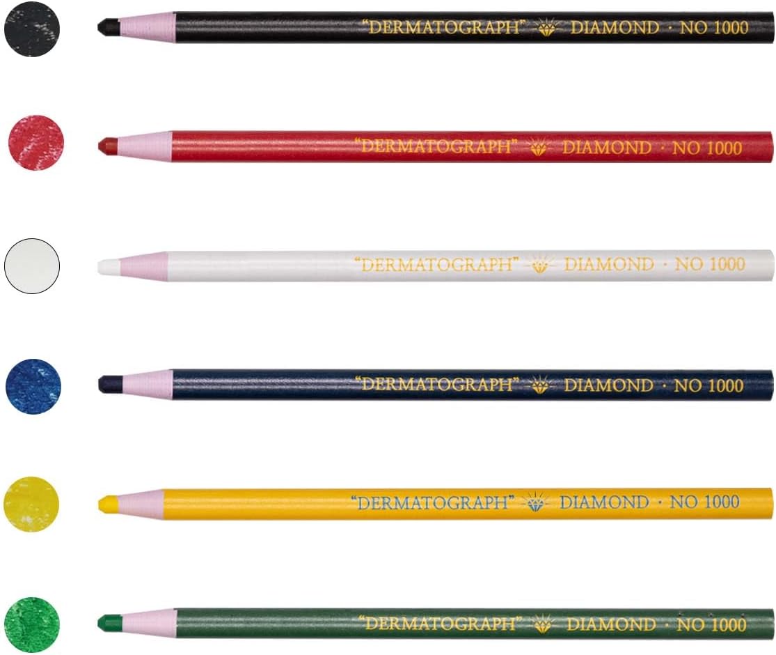 HOMSSEM 12-Pack Multi-Surface China Marker & Peel Off Grease Pens -Black