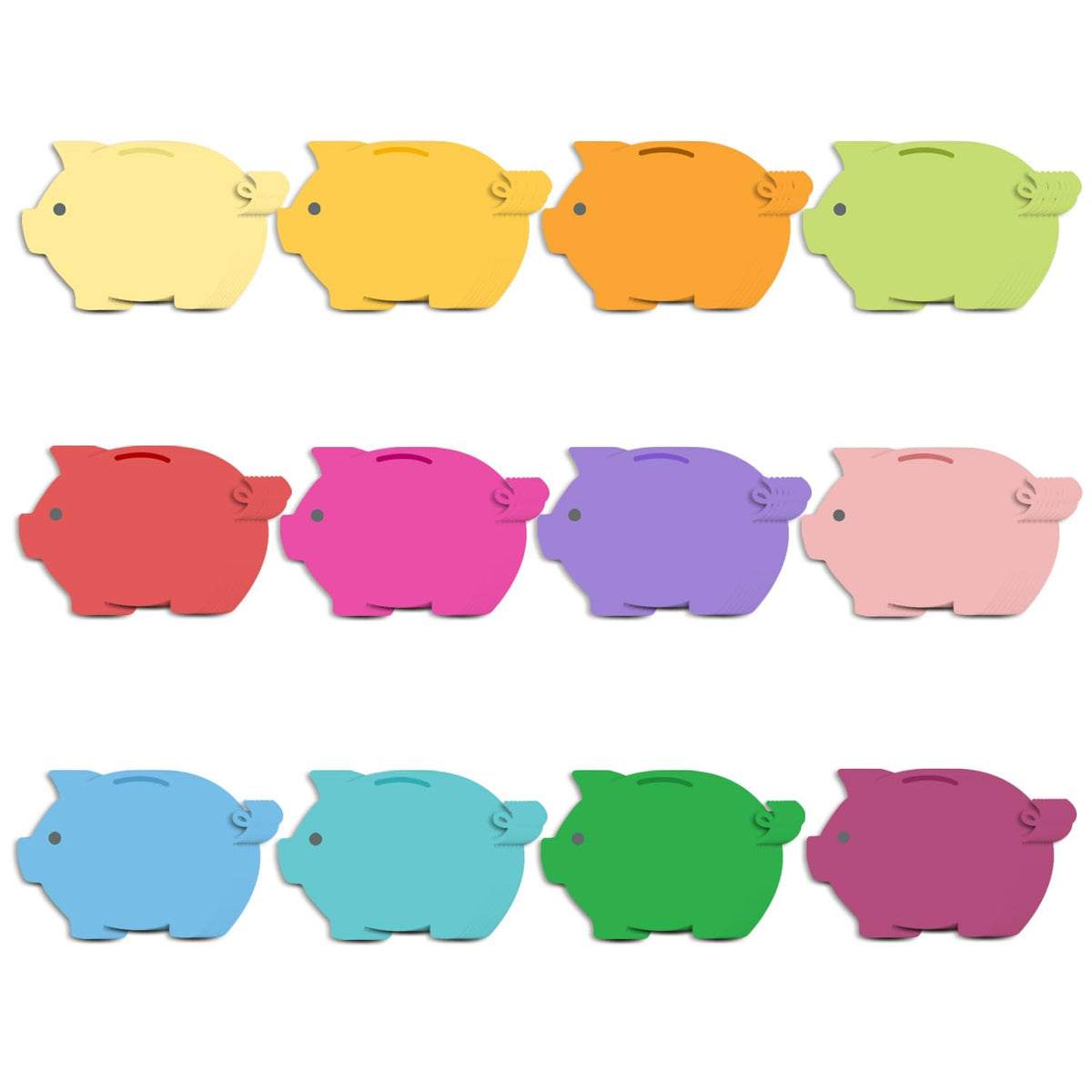 12 Pcs Cat Sticky Notes Cute Cat Shaped Note Pads Colorful Animal Self Sticky Post Notes Cute Cat Memo Sticky Tabs for School Office Home Stationery Supplies Party Favors
