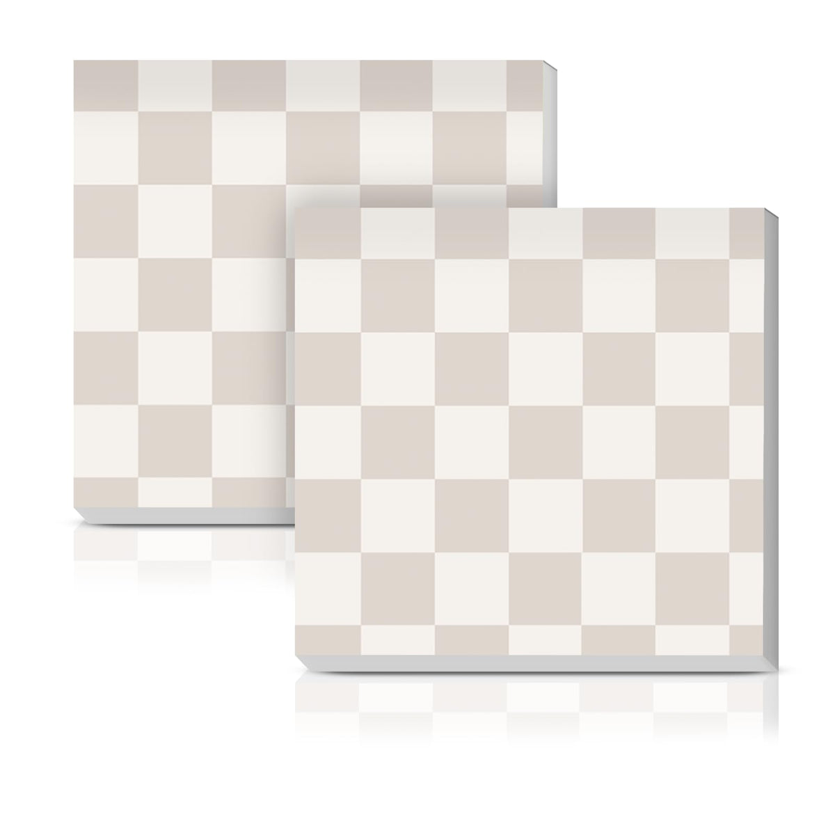 Sticky Notes 3x3 Inches, 2 Pads Cute Colorful Self-Stick Note Pads, Easy to Post for Home, Office and Daily Life Organization Cute Pink Checkers