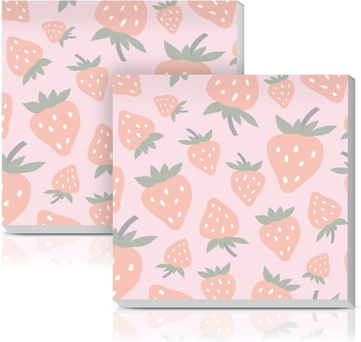 Sticky Notes 3x3 Inches, 2 Pads Cute Colorful Self-Stick Note Pads, Easy to Post for Home, Office and Daily Life Organization Cute Pink Checkers