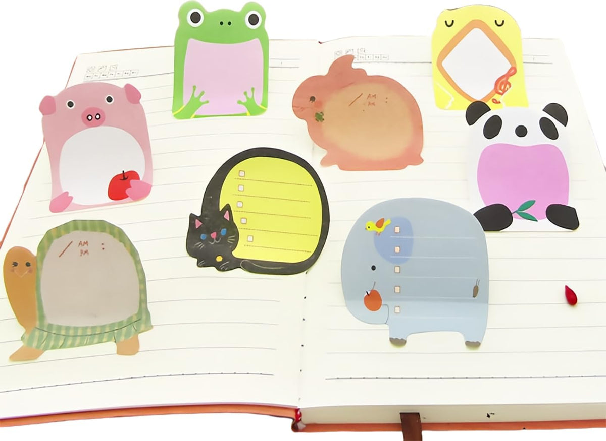 48 Pads Cute Sticky Notes, 16 Cute Animal Patterns 3 Pads of Each, 960 Sheets Kawaii Self-Sticky Memo Pads for Student Teacher Appreciation Gift School Home Office Supplies