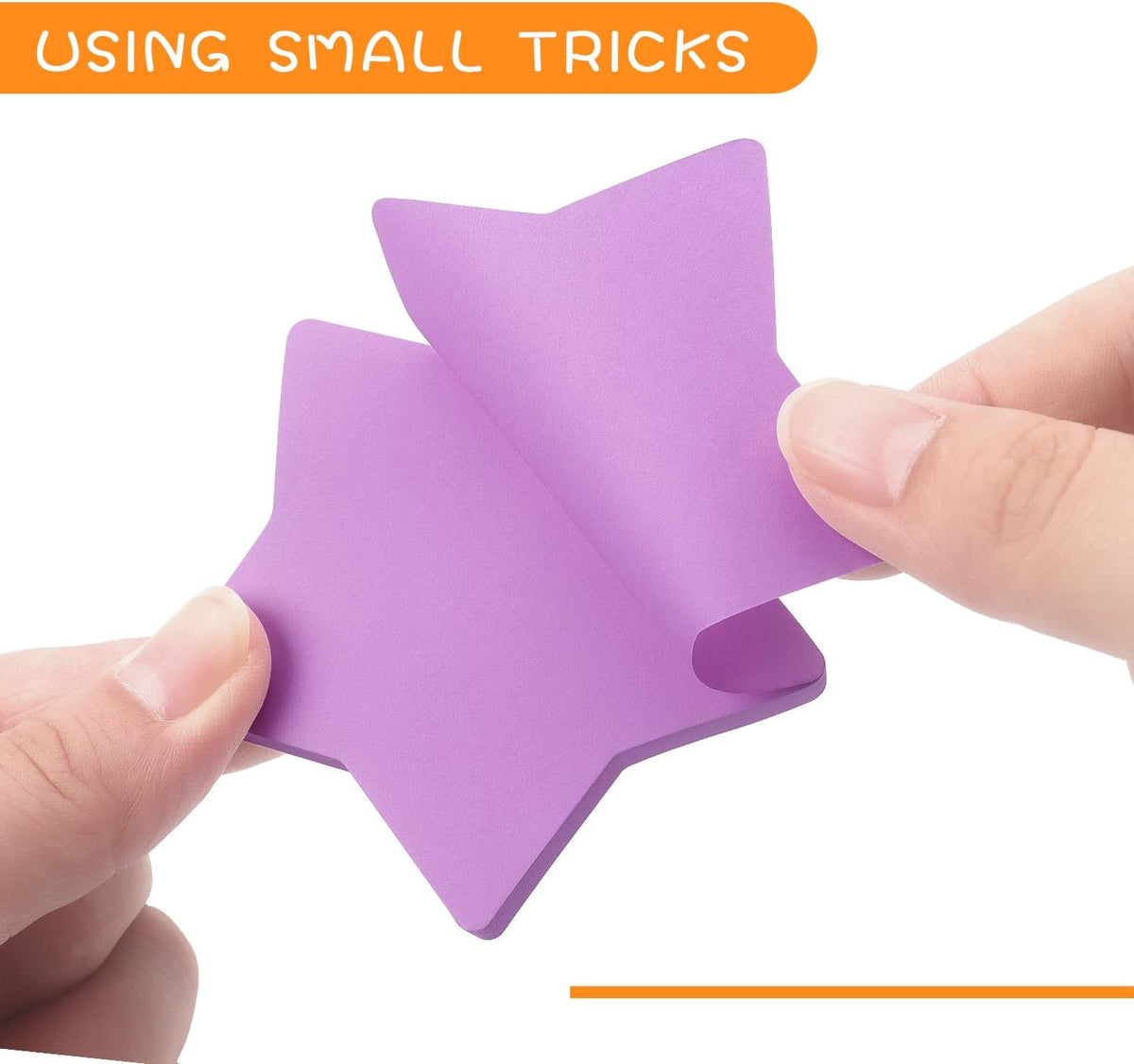 SIMONA Star Shape Sticky Notes 3x3 Inch, 8 Bright Colors, 600 Sheets