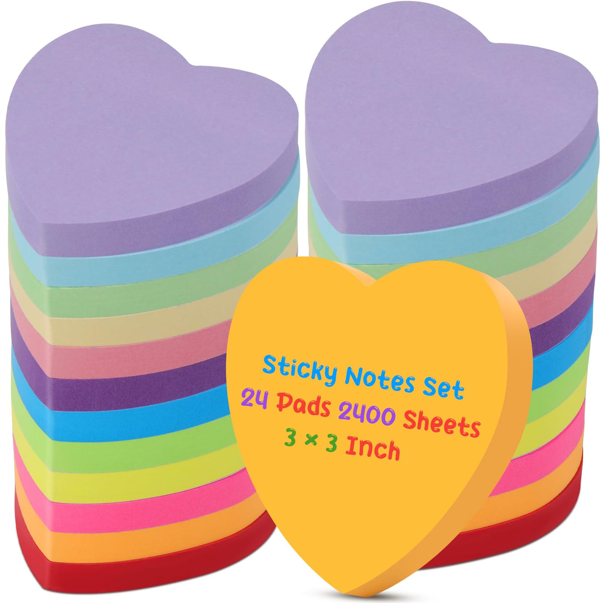 Leinuosen 12 Pack Flower Sticky Notes Bulk 3 Inch, 100 Sheets/Pad