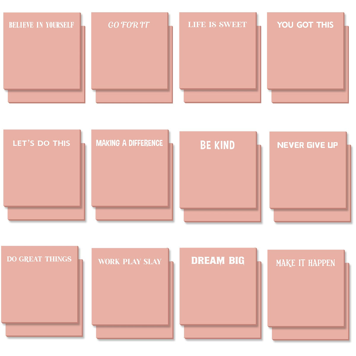 Yinder 24 Pcs Inspirational Sticky Notes Gifts, Appreciation, Multicolor
