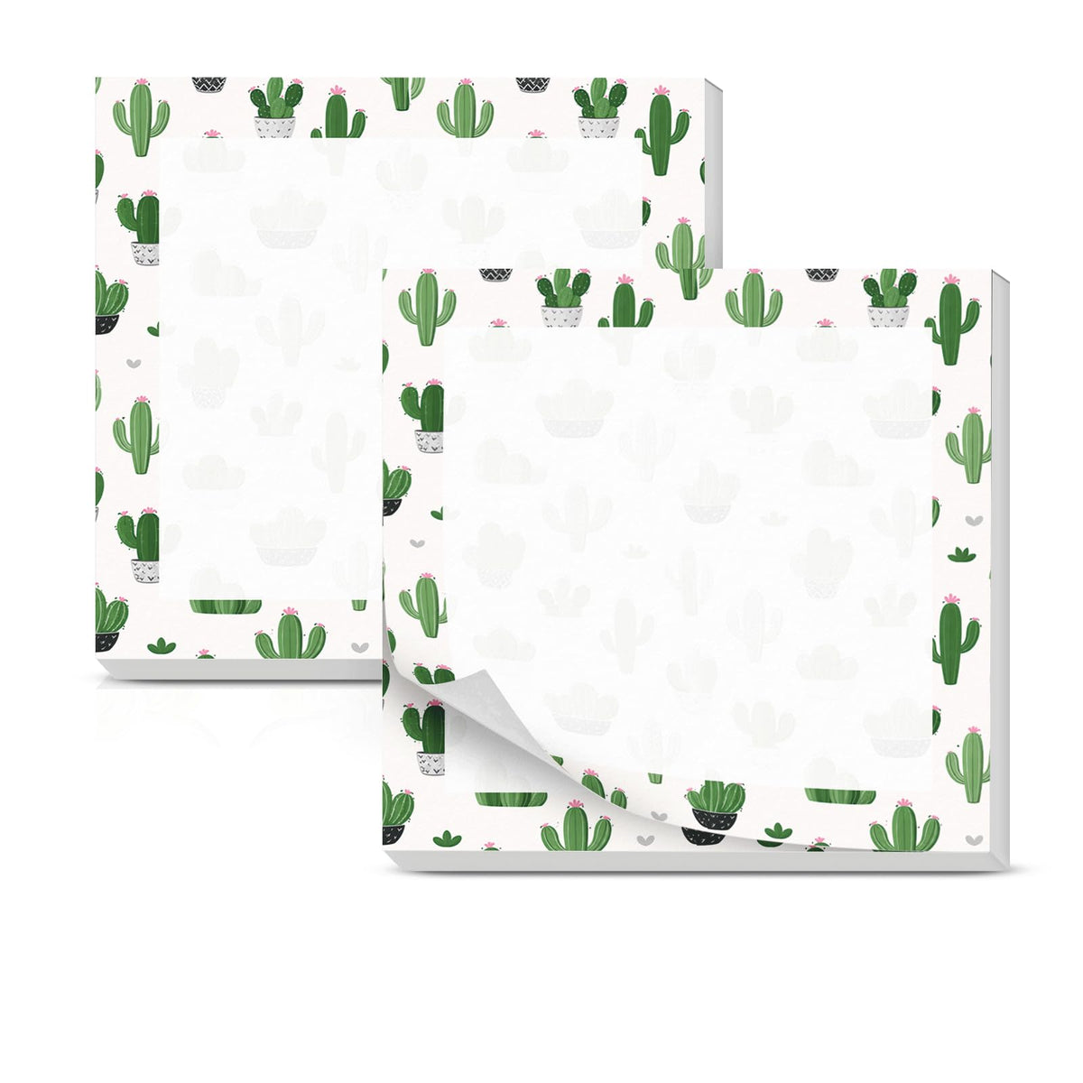 Cute Sticky Notes 3 x 3 Inch, 2 Pack Sticky Note Pads, 50 Sheets Per Pad, Self Stick Memo Pads for Office Supplies, School Supplies, Home Office Pink Bow