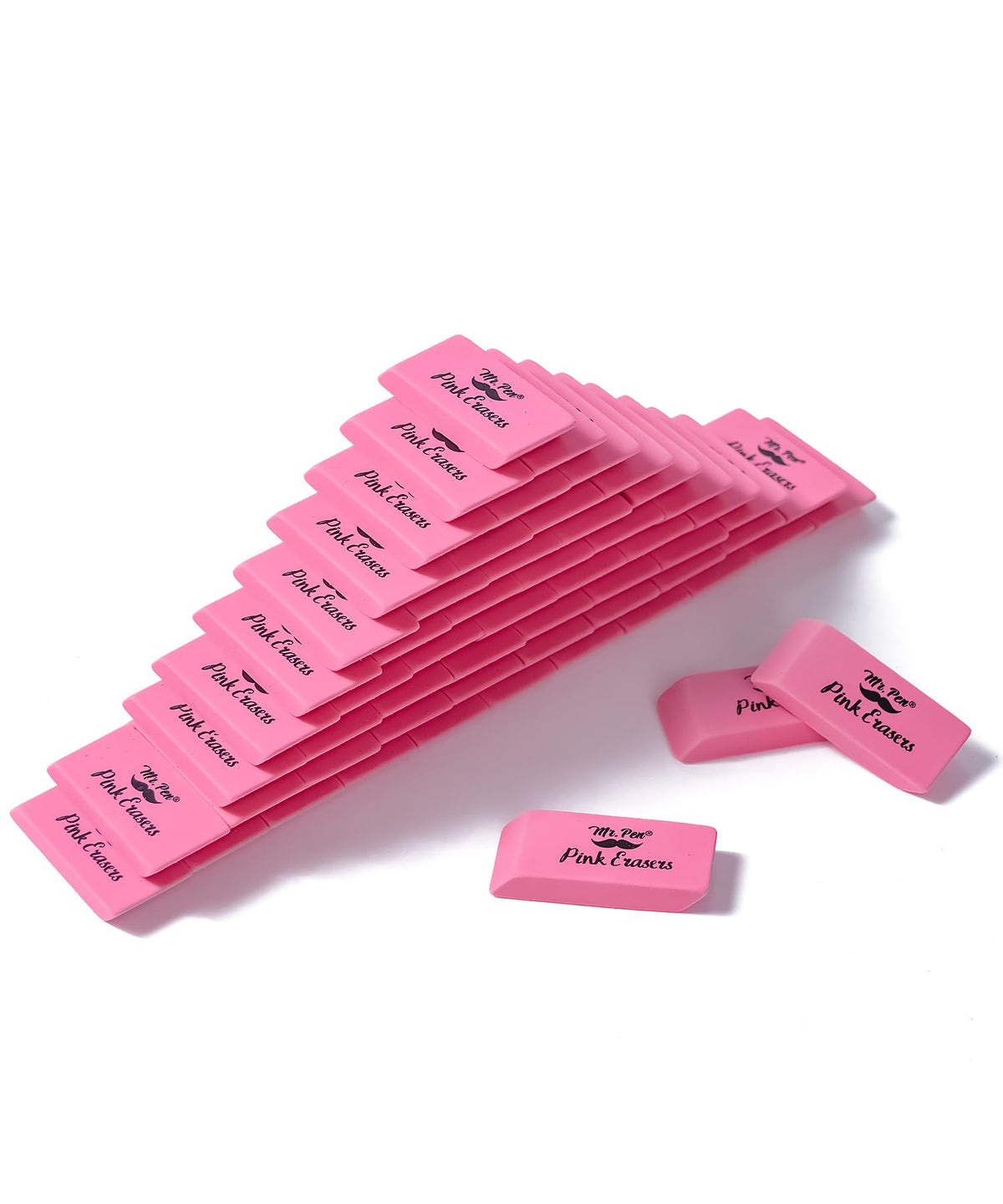 Mr. Pen- Pencil Eraser, 12 Pack, Pastel Colors