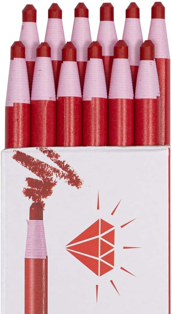 HOMSSEM 12-Pack Multi-Surface China Marker & Peel Off Grease Pens -Black
