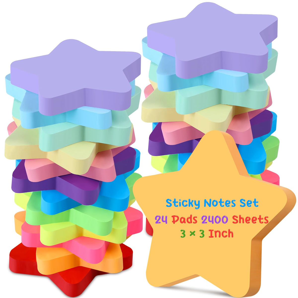 Leinuosen 12 Pack Flower Sticky Notes Bulk 3 Inch, 100 Sheets/Pad