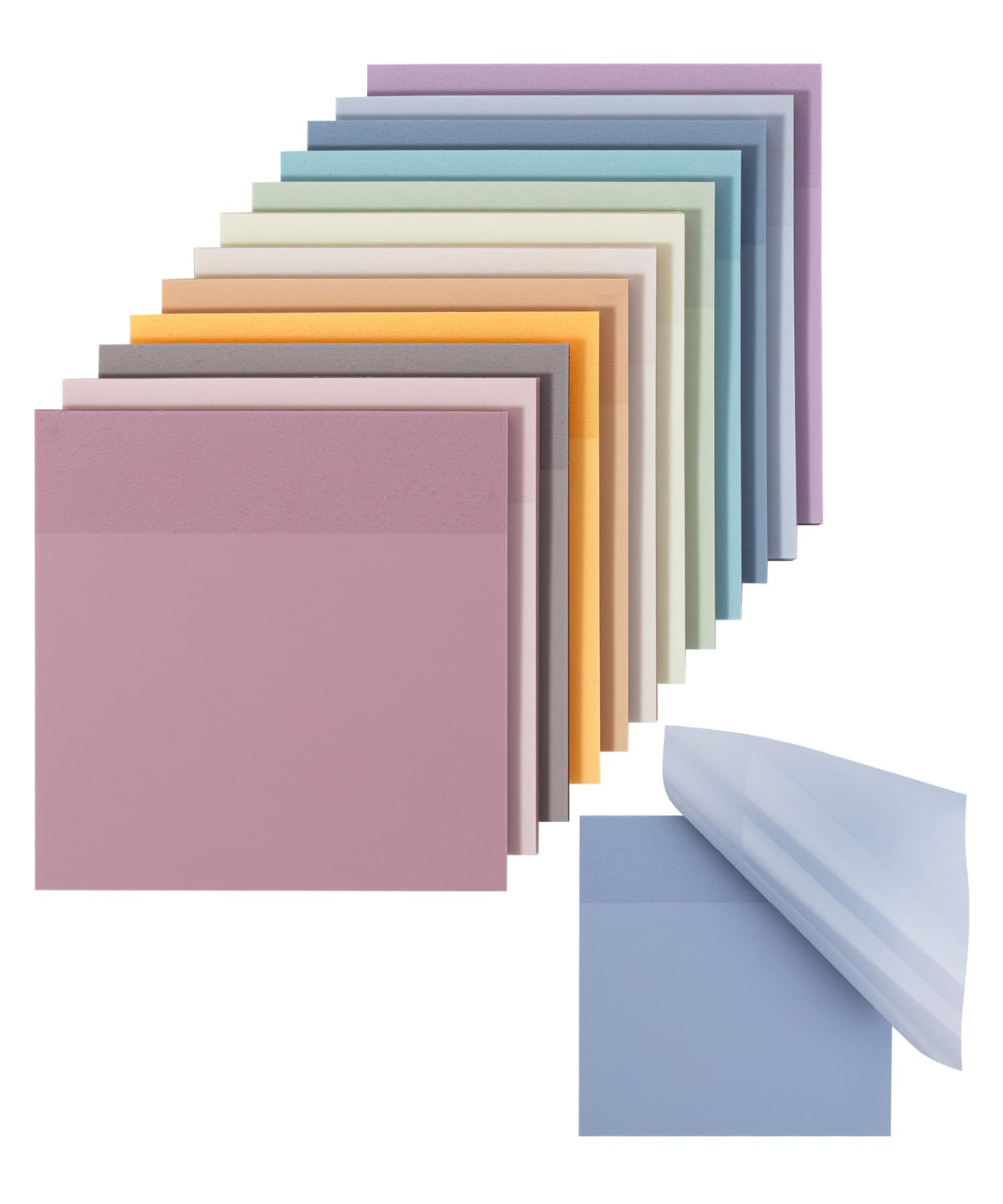 Mr. Pen- Transparent Sticky Notes, 3" x 3", 12 Pads, 600 Sheets