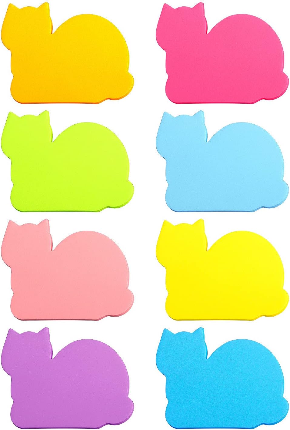 SIMONA Cute Cat Sticky Notes 8 Pads, 600 Sheets