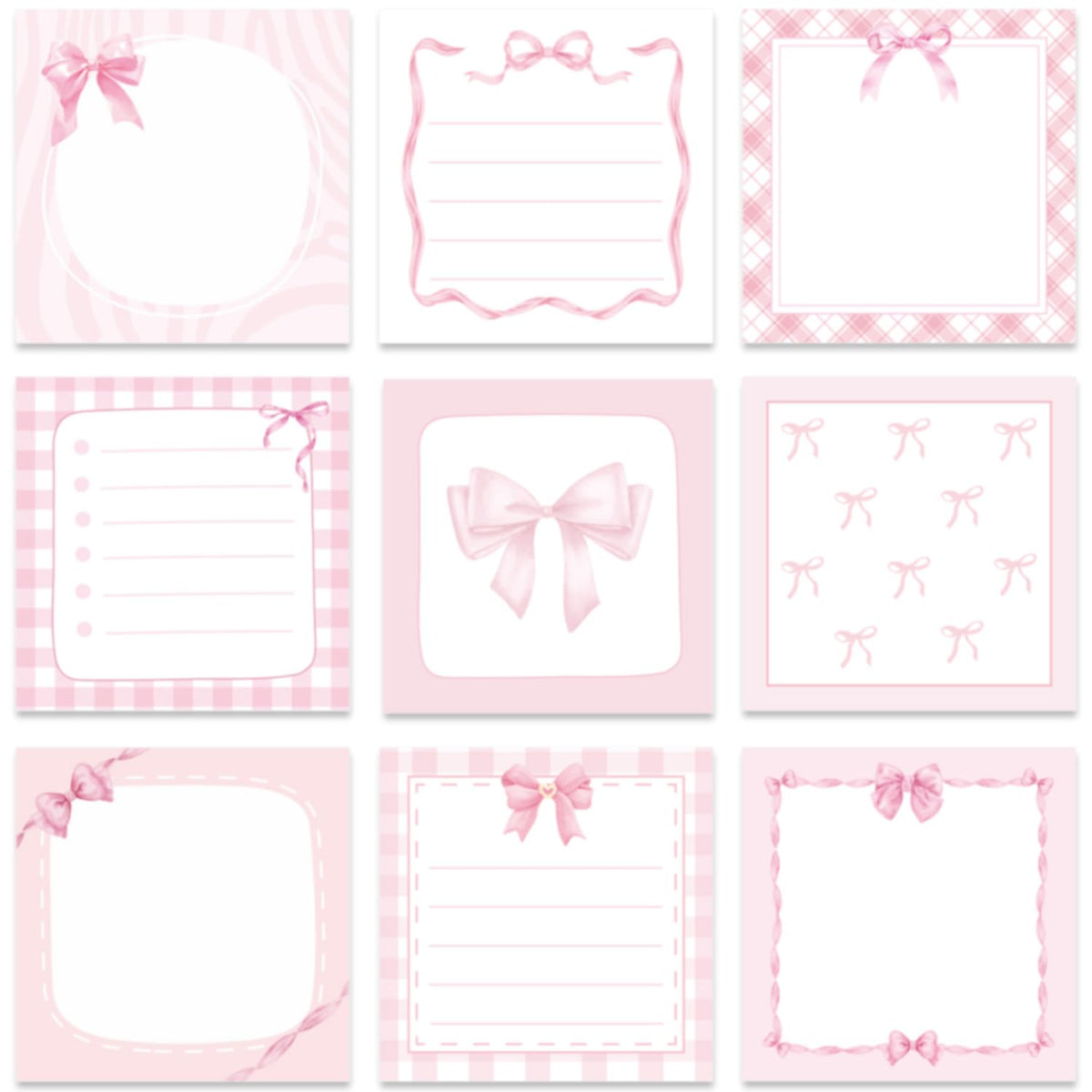 Frog Sticky Notes 3x3 Cute Animal Stationery 9-Pack