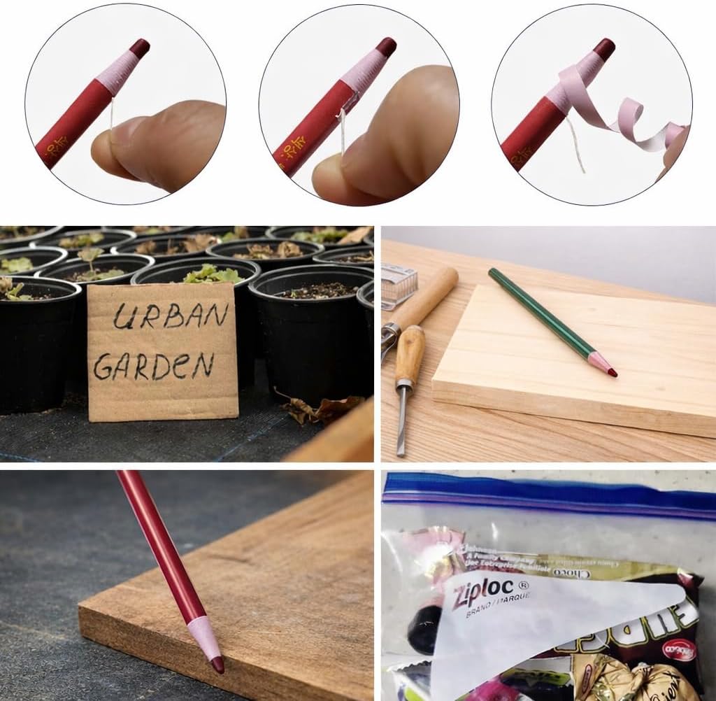 HOMSSEM 12-Pack Multi-Surface China Marker & Peel Off Grease Pens -Black