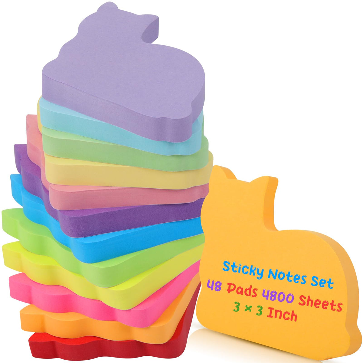 Leinuosen 12 Pack Flower Sticky Notes Bulk 3 Inch, 100 Sheets/Pad