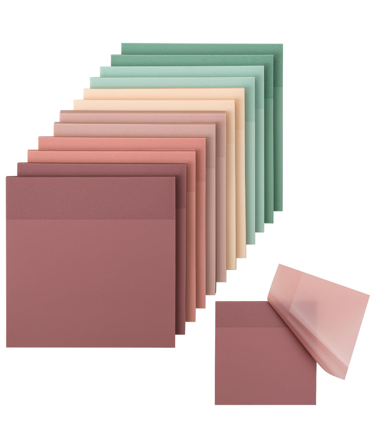 Mr. Pen- Transparent Sticky Notes, 3" x 3", 12 Pads, 600 Sheets