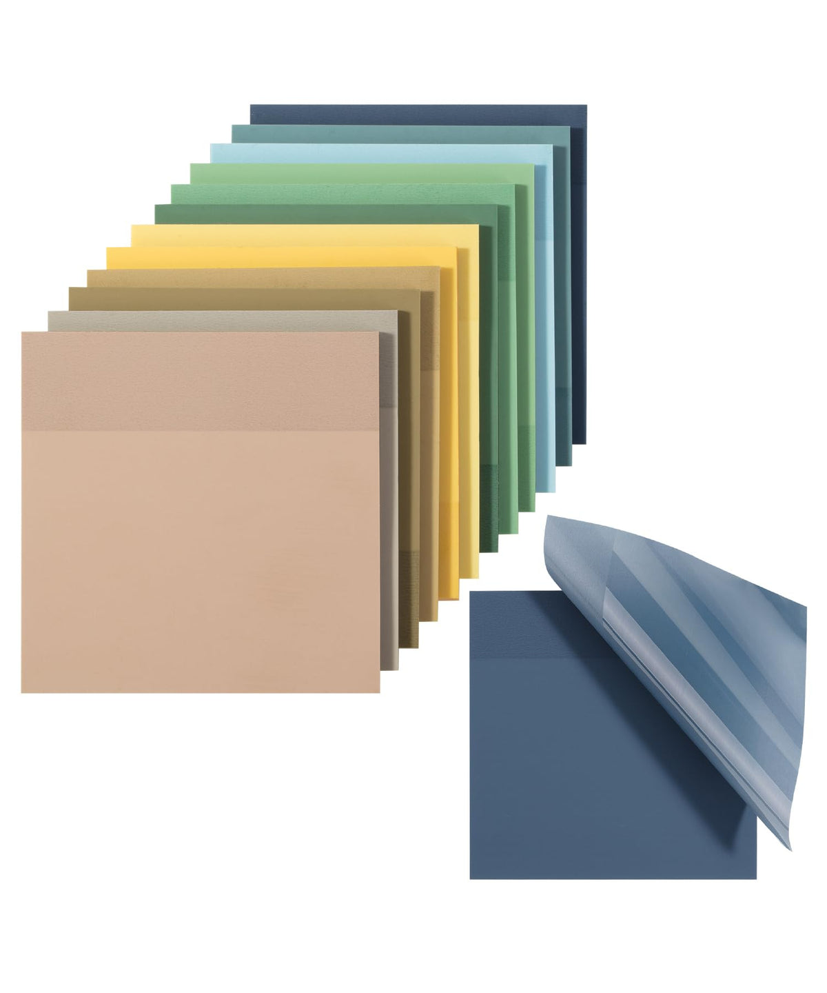 Mr. Pen- Transparent Sticky Notes, 3" x 3", 12 Pads, 600 Sheets
