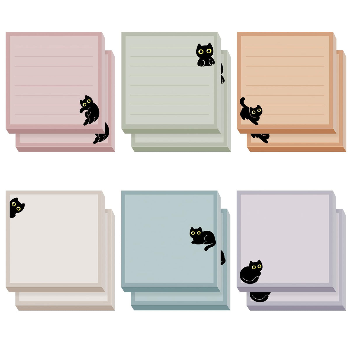MotiMind Highland Cow Sticky Notes, 3 x 3 Inches
