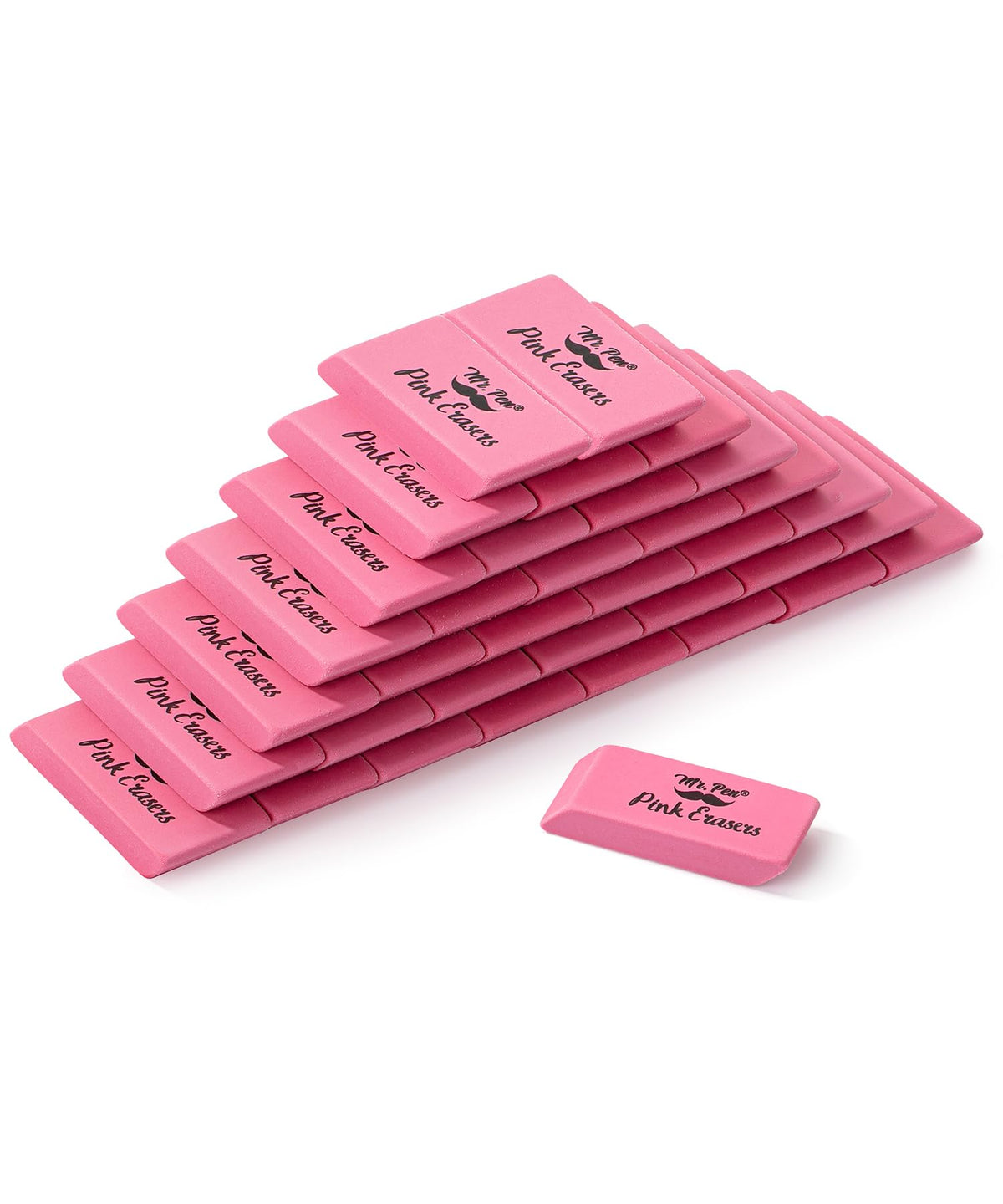 Mr. Pen- Pencil Eraser, 12 Pack, Pastel Colors