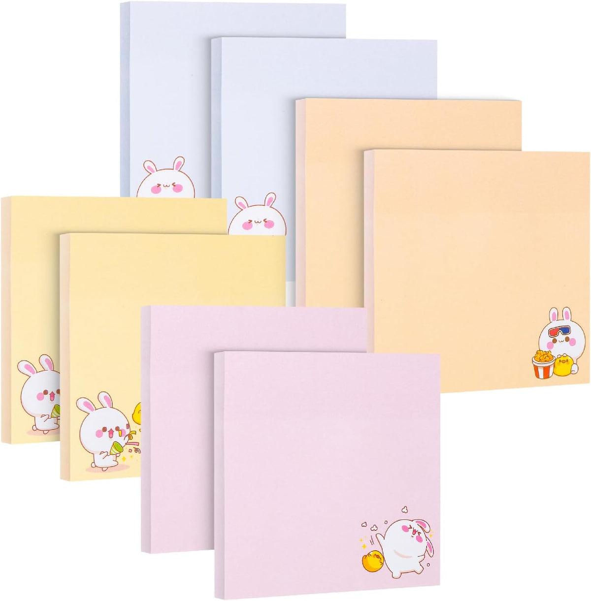 Mr. Pen- Aesthetic Sticky Notes, 3"x3", 8 Pads, 400 Sheets, 4 Designs