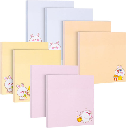 Mr. Pen- Aesthetic Sticky Notes, 3"x3", 8 Pads, 400 Sheets, 4 Designs
