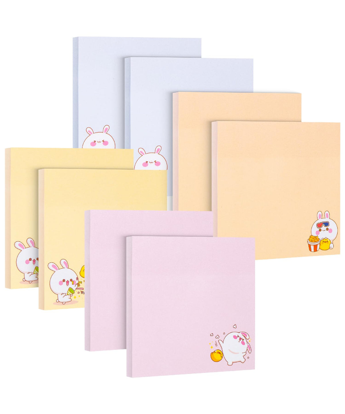 Mr. Pen- Aesthetic Sticky Notes, 3"x3", 8 Pads, 400 Sheets, 4 Designs