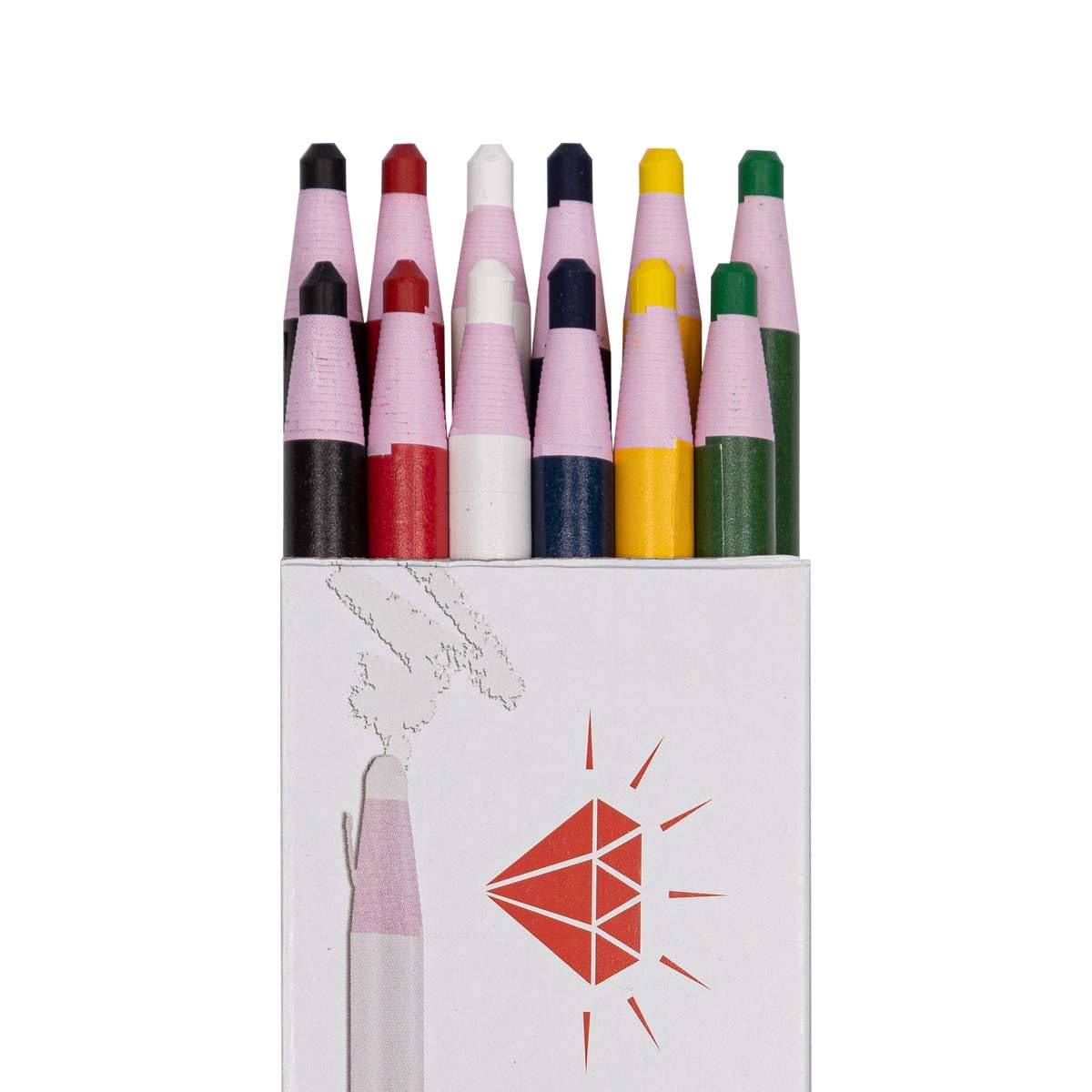 HOMSSEM 12-Pack Multi-Surface China Marker & Peel Off Grease Pens -Black