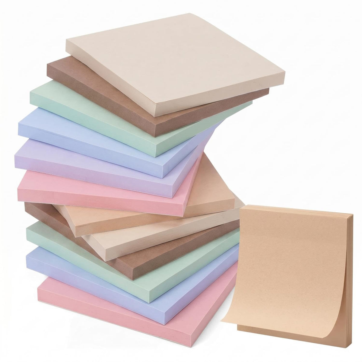 Thenshop 12 Pads Sage Green Sticky Notes 3x3 50 Sheets