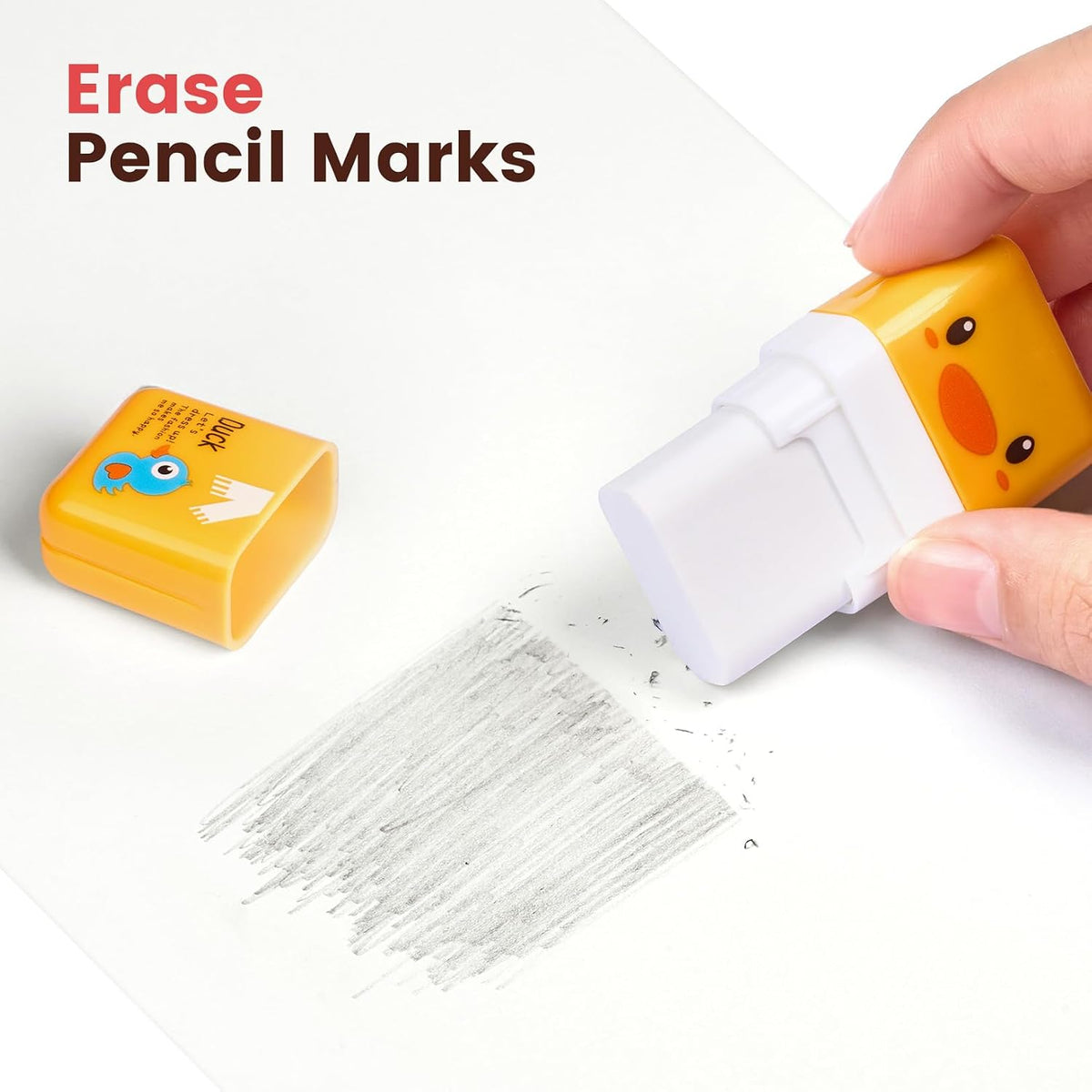 Sooez 12 Pack Pencil Erasers, Cute Animal Eraser with Clean Up Roller