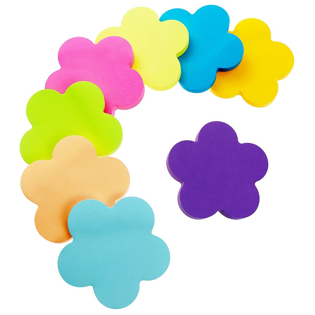 Sticky Notes, 560 Sheets 3 × 3 Inches Tulip Shape Self Sticky Notes Pad, Colour Sticky Notes, Bright Colors Self-Stick Pads for Home Office Notebook(8 Color)