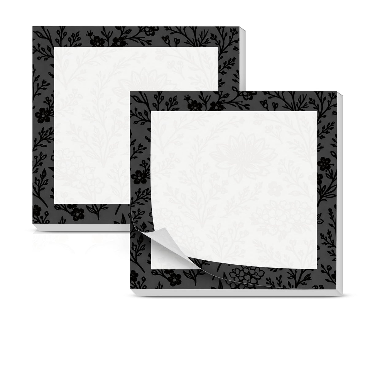 Cute Sticky Notes 3 x 3 Inch, 2 Pack Sticky Note Pads, 50 Sheets Per Pad, Self Stick Memo Pads for Office Supplies, School Supplies, Home Office Pink Bow