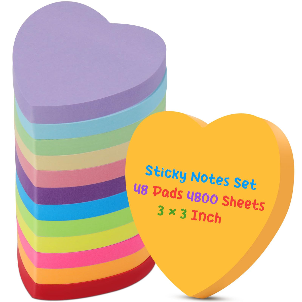 Leinuosen 12 Pack Flower Sticky Notes Bulk 3 Inch, 100 Sheets/Pad