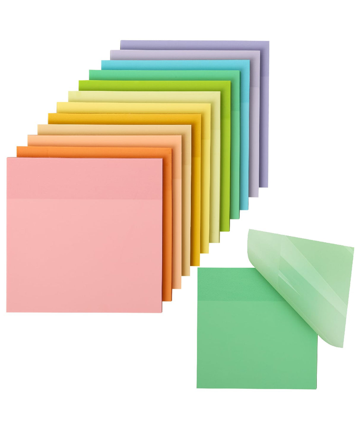 Mr. Pen- Transparent Sticky Notes, 3" x 3", 12 Pads, 600 Sheets