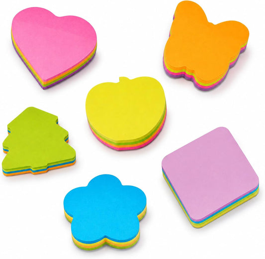 Shaped Sticky Notes-12 Pads, Cute Sticky Notes 3 x 3, Self-Stick Note Pads