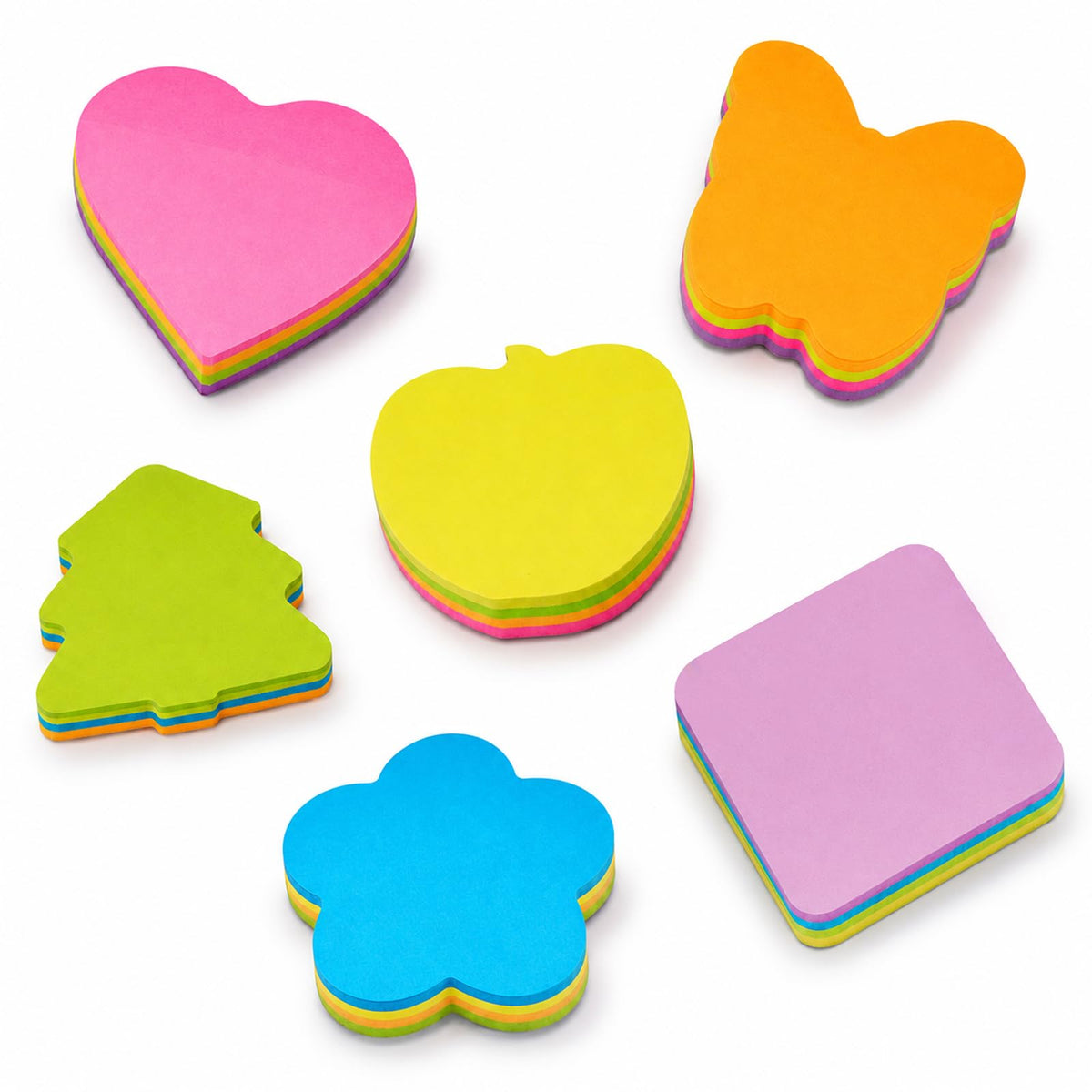 Shaped Sticky Notes-12 Pads, Cute Sticky Notes 3 x 3, Self-Stick Note Pads